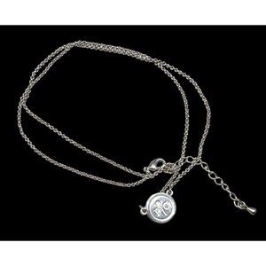 Pampered Chef Silver Tone Pendant Necklace